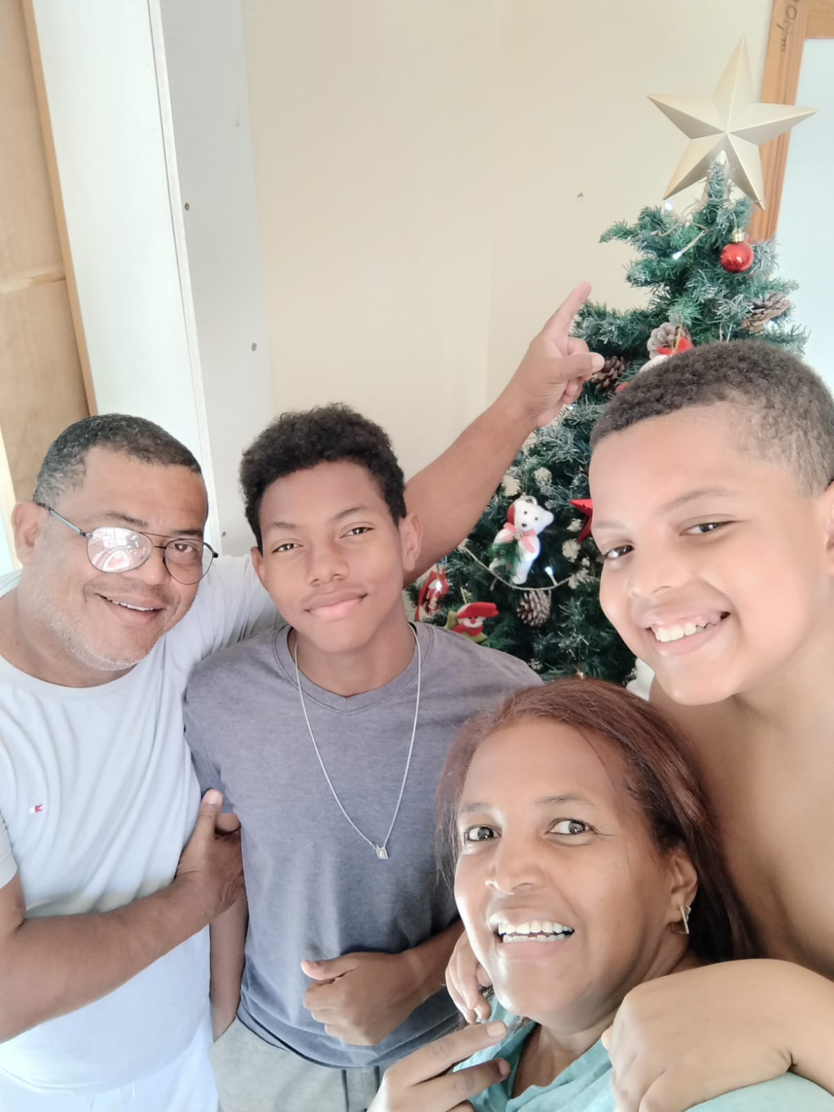 Família na grama